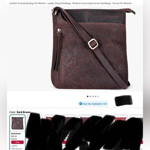 Elegant Dark Brown Crossbody Bag